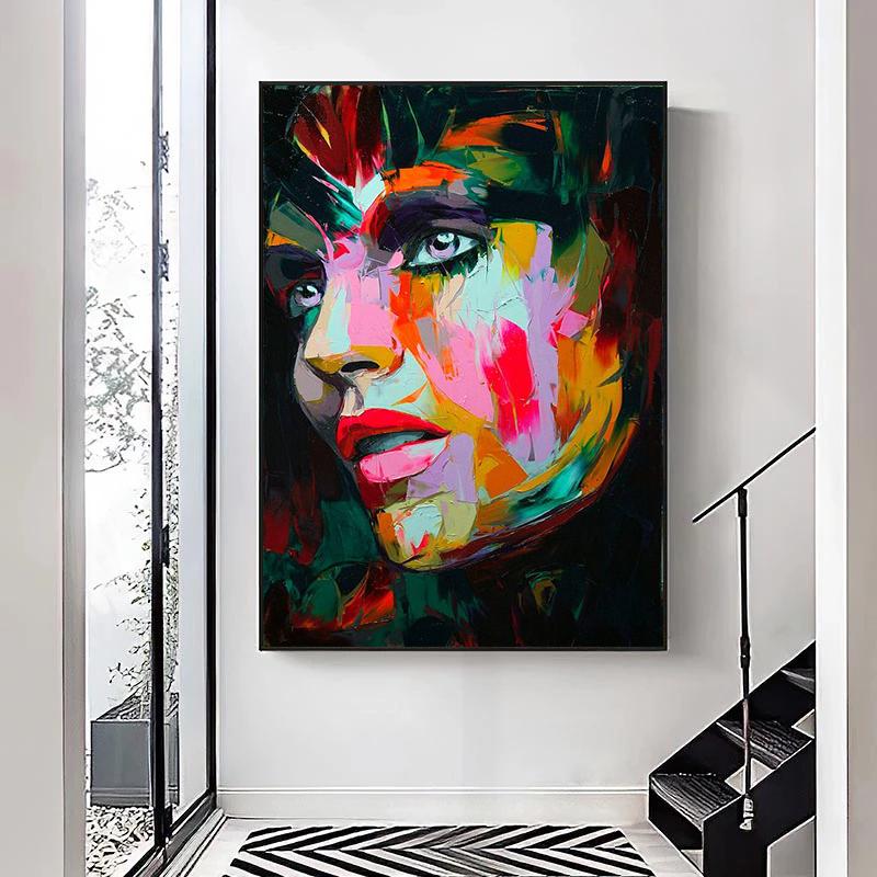 Abstract Graffiti Art Canvas Painting Pop Art Canvas Posters Modern Girls Wall Art Pictures For Living Room Wall Decor Background Wall Decoration