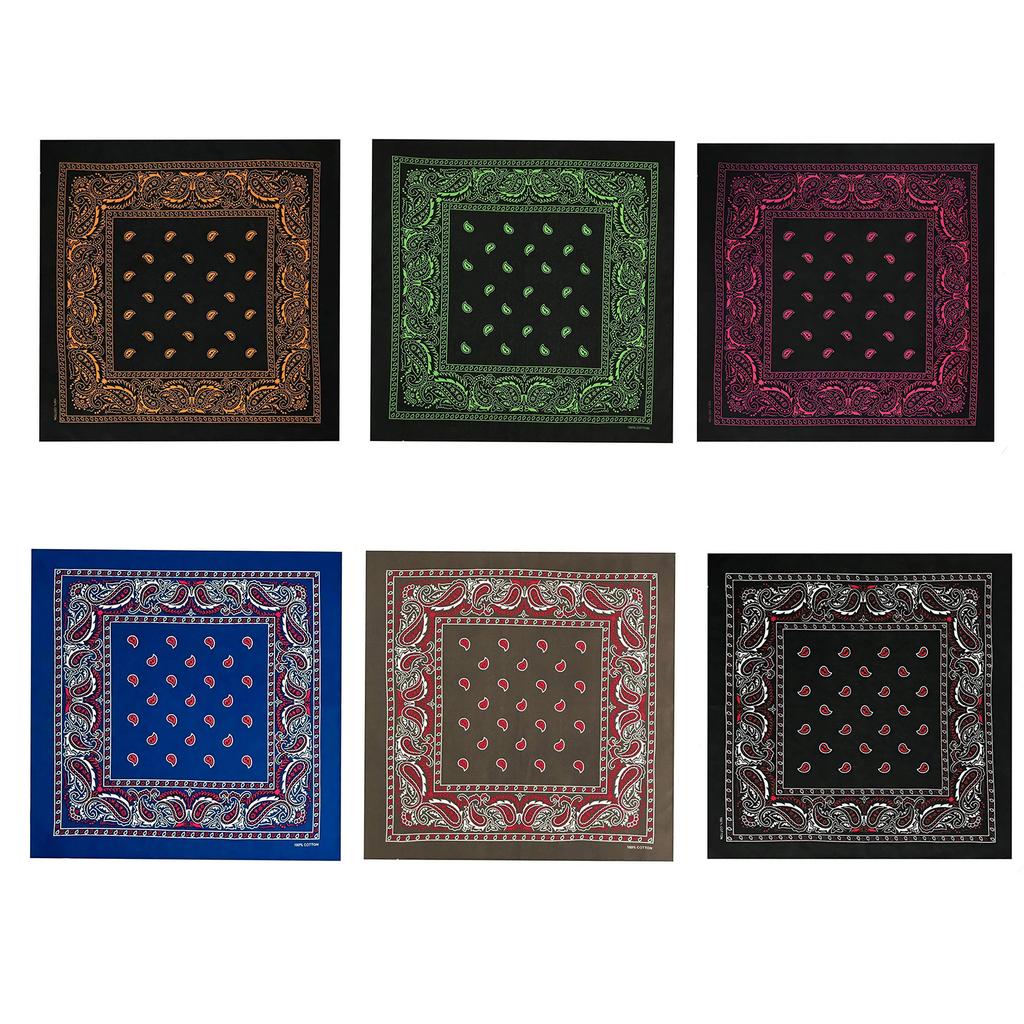 Flower Bandannas for Adult Unisex Fashion Square Kerchief Motorcycling Headscarf Street Dance Headwrap Multiuse Bandanas