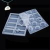 Crystal Drop Mold Silicone Necklace Silicone DIY Handmade Jewelry Drop Square Oval Puzzle with Holes Mold Ears