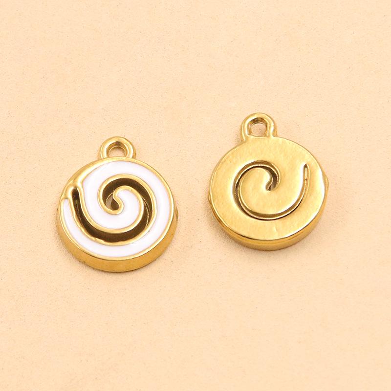 Two Styles: Stainless Steel Enamel Mosquito Coil Pendant for DIY Earrings & Necklaces