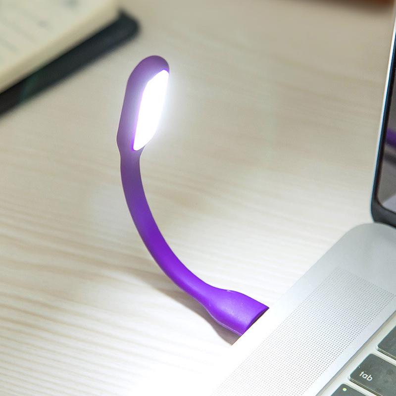 1 шт. светодиодный светильник, портативный USB-маленький ночник, белый USB-светильник, можно произвольно согнуть, защита глаз для ноутбука