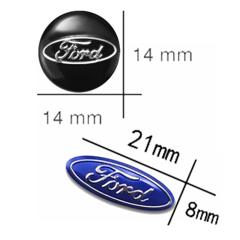 VOPL3 5/10Pcs Car Logo Control Key Emblem Stickers Accessories For Ford S MAX Ranger Focus Fiesta Mondeo Kuga Mustang Escort Transit