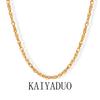 Korean Minimalist M Buckle Twist Chain: Women's Fashion Gold-Plated Titanium Clavicle Necklace