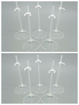 Прозрачные держатели для кукол. 10 шт