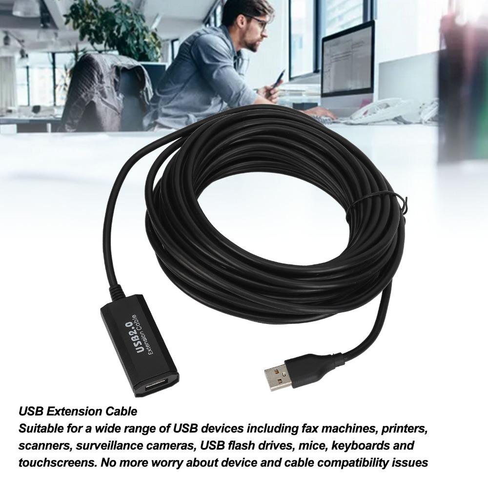 High Performance Active USB Extender Stable Connection USB Active Extender Cord Gaming Setup
