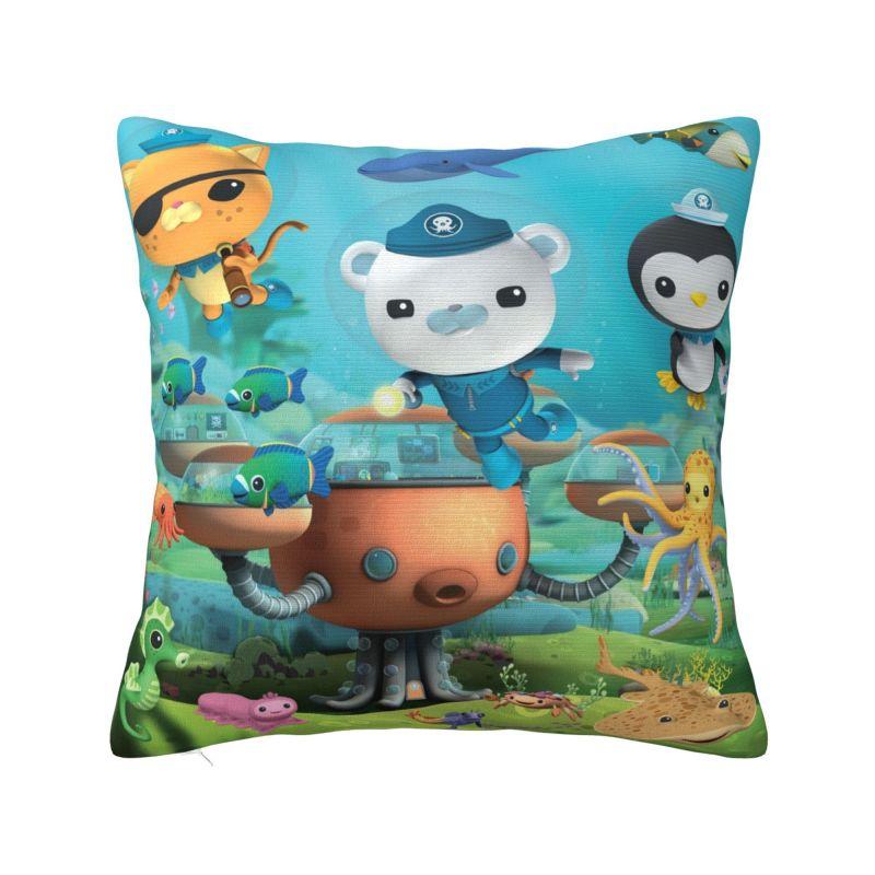 Индивидуальные чехлы на подушки для детей Disney Octonauts, аниме, милые мультяшные, мягкие, скандинавский декор для дома