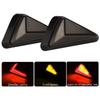2Pcs Motorcycle Flush Mount Triangle Turn Signal Light LED L-shape Indicator Lamp DRL Blinker Waterproof Led Flashing Lights