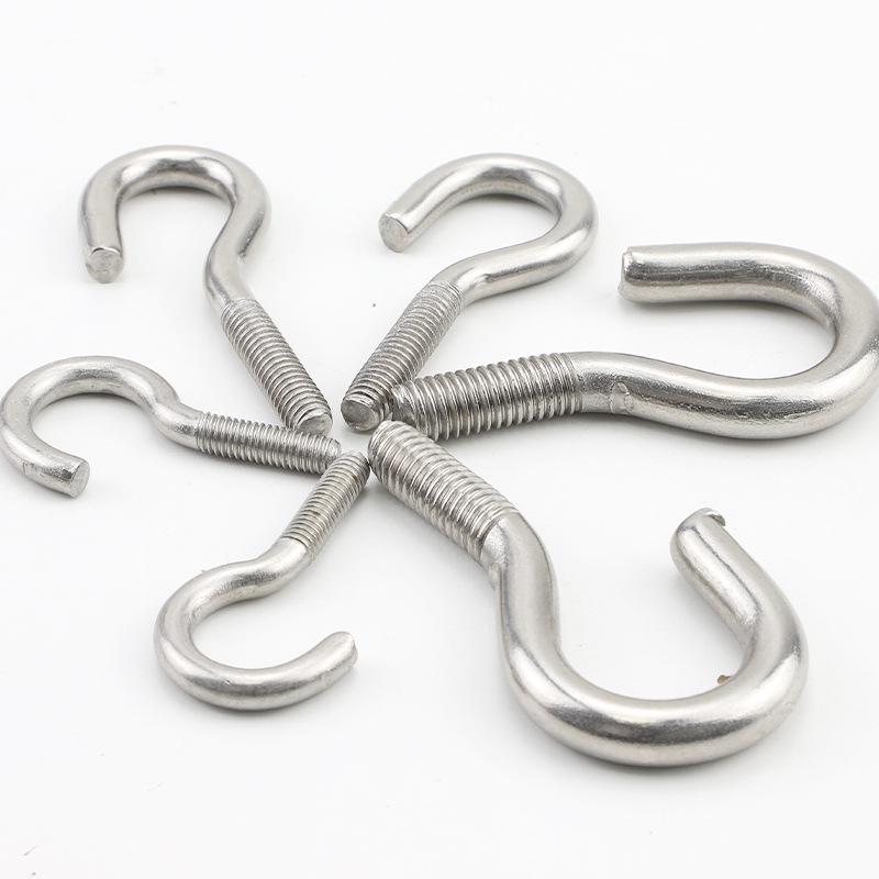 Крюк с ушком из нержавеющей стали 304 - размеры M4/M5/M6/M8