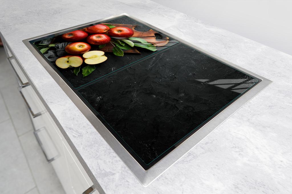 SZKLANA PŁYTA OCHRONNA NA KUCHENKĘ 85x52 JABŁKO