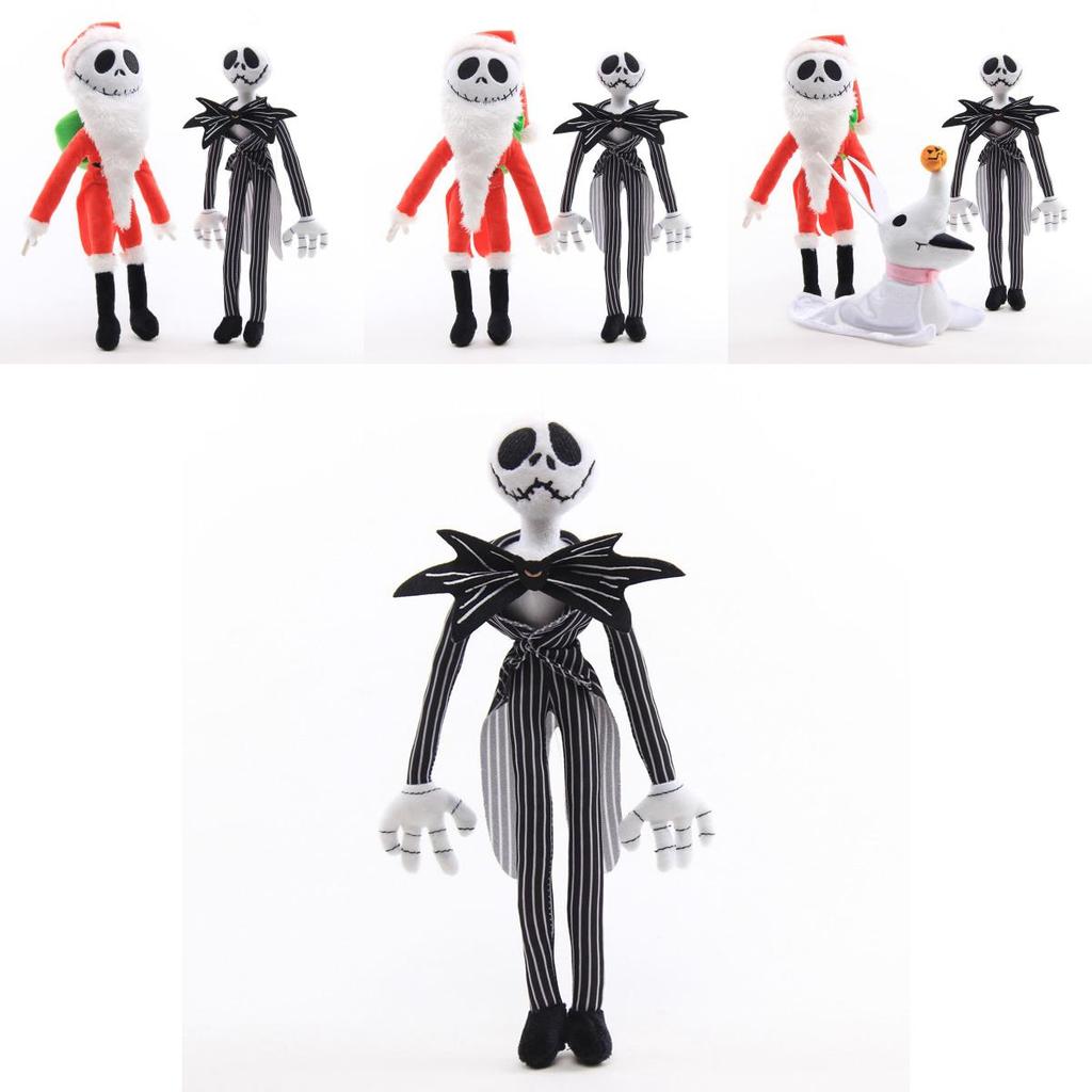 Soft And Cuddly Nightmare Before Christmas Jack Skellington And Zero Plush Dolls