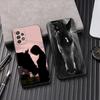 Чехол с рисунком 'Девушка-лошадь' Животные Черные лошади для Samsung Galaxy A56 A55 A36 A26 A16 A54 A52 A72 A35 A34 A25 A21S A14 A06 Мягкая крышка для телефона