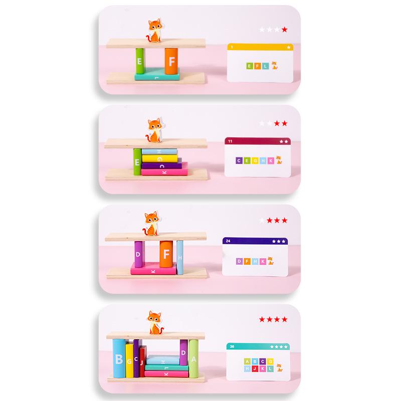 Детская развивающая Дженга с буквами: Качественная интерактивная игрушка для развития баланса для родителей и детей