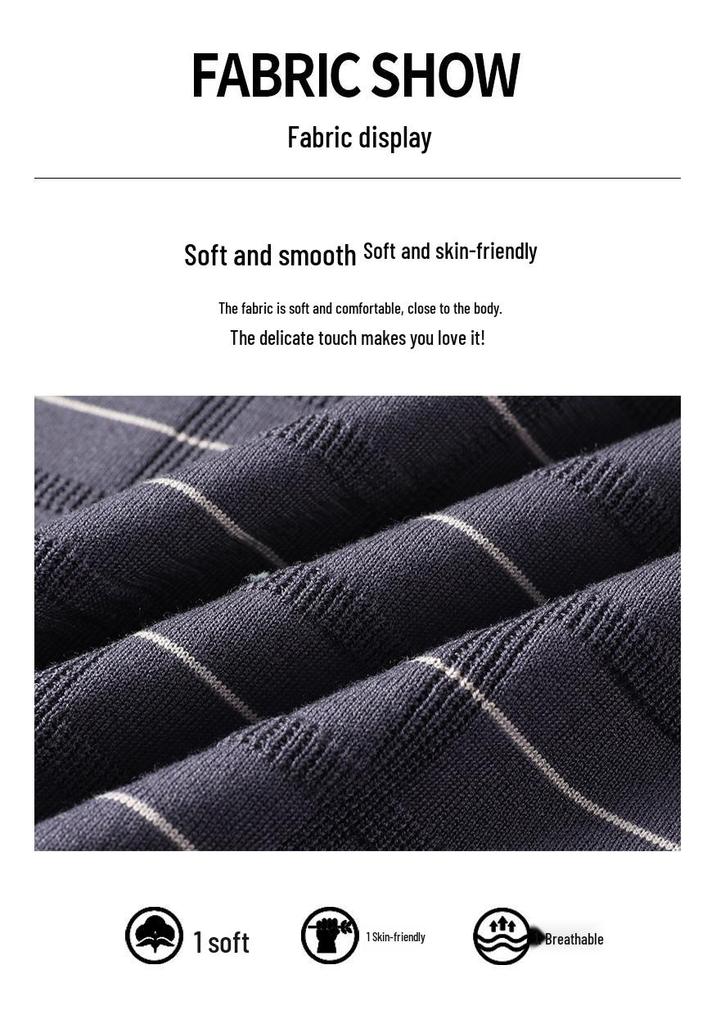 Мужская полосатая футболка с круглым вырезом, коротким рукавом, из тенсела, хлопка и шелка