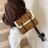 Premium Autumn and Winter Lamb Wool Bag Women's 2025 New Trendy Shoulder Bag Niche Leopard Print Messenger Bag