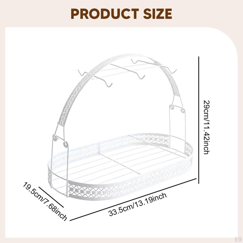Аксессуары для подставки для бутылок Роскошный дом на 6 чашек Подарок Экономия места Кухонная столешница Железо Офис