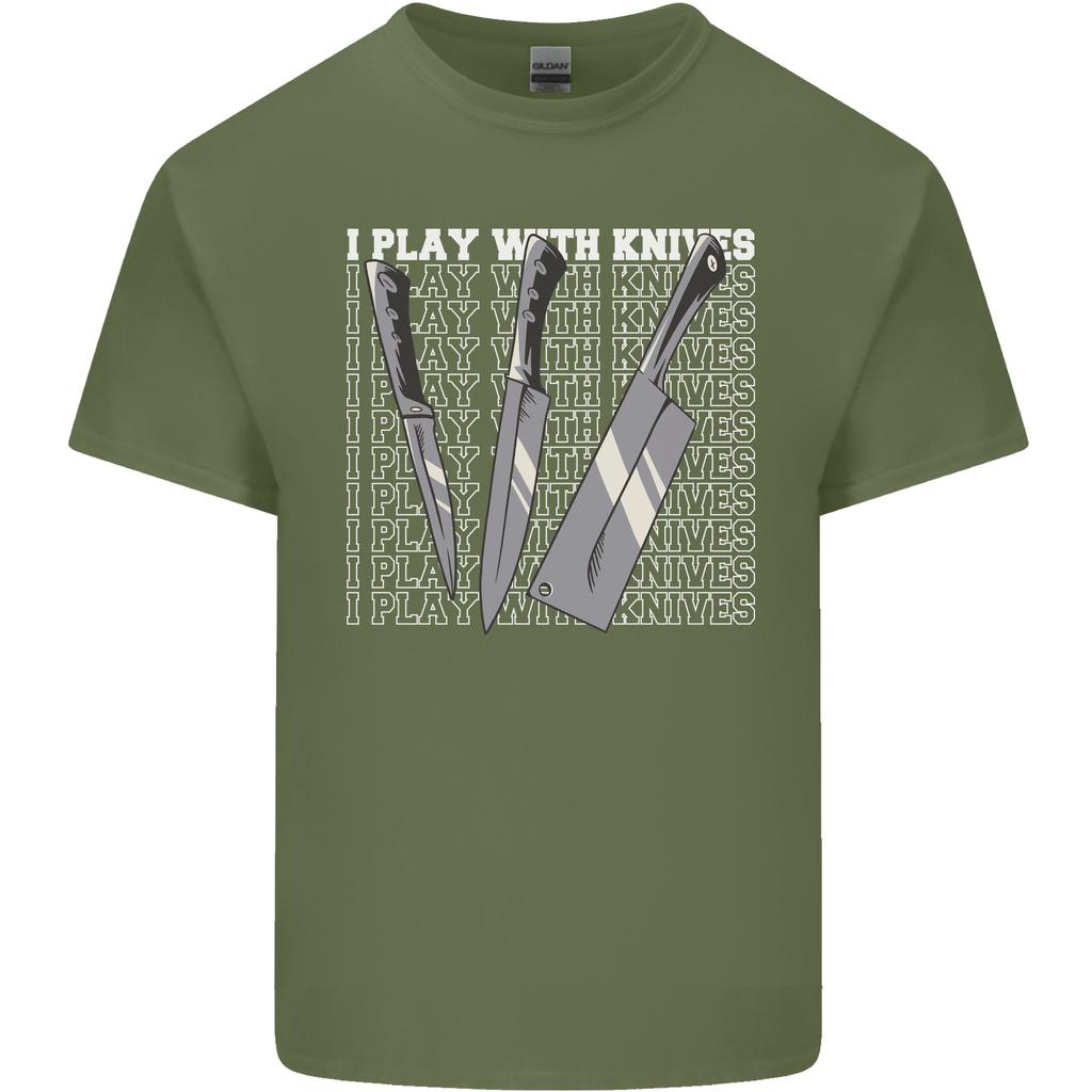 Chef I Play With Knives Unisexs Light Cotton TShirt