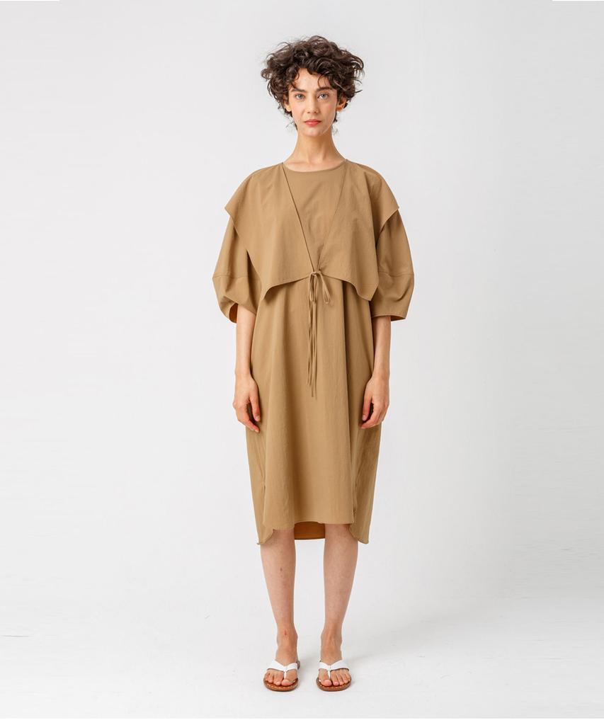 Page Flap Point Dress_Brown