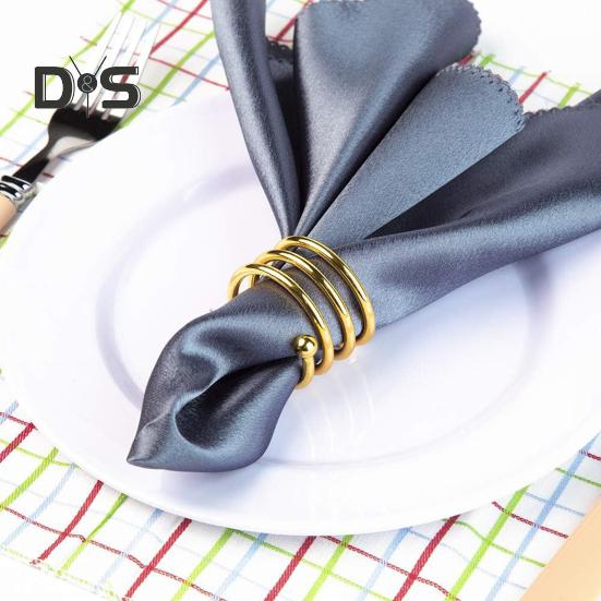 8 шт. колец для салфеток, круглые металлические держатели для салфеток, пружинный дизайн, многоразовые кольца для салфеток для сервировки стола, свадьбы, ужина, вечеринки