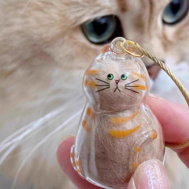 3 шт. Контейнер для шерсти моего питомца Коробка для хранения кошачьей шерсти Подвеска-брелок для кошки Сувениры для груминга шерсти питомца Подвесной декор для сумки