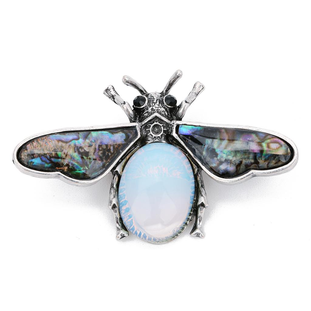 Fashion Bee Natural Stone Pearl Abalone Shell Pendant Dual Use Charm Pendant Jewelry Findings Making For Women Wholesale