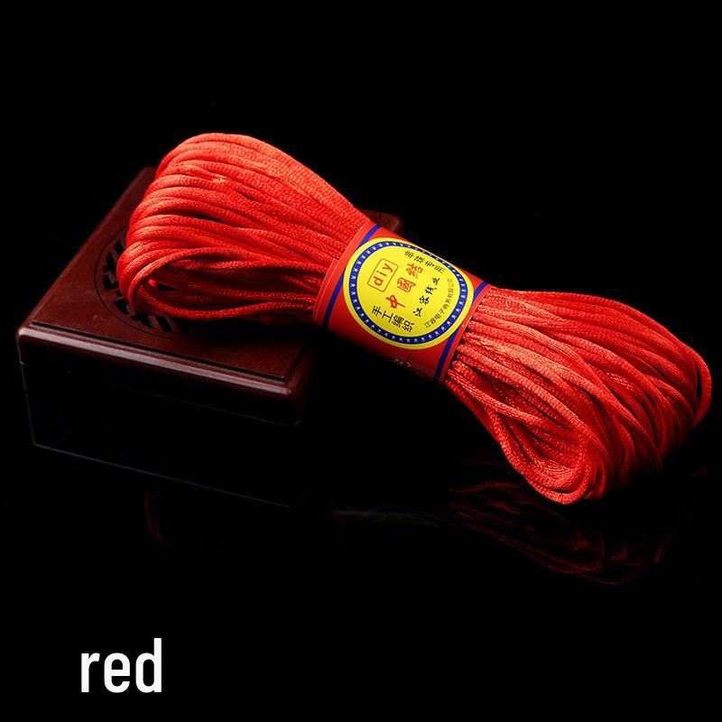 Red Polyester Chinese Knotting Cord for DIY Bracelets and Beading