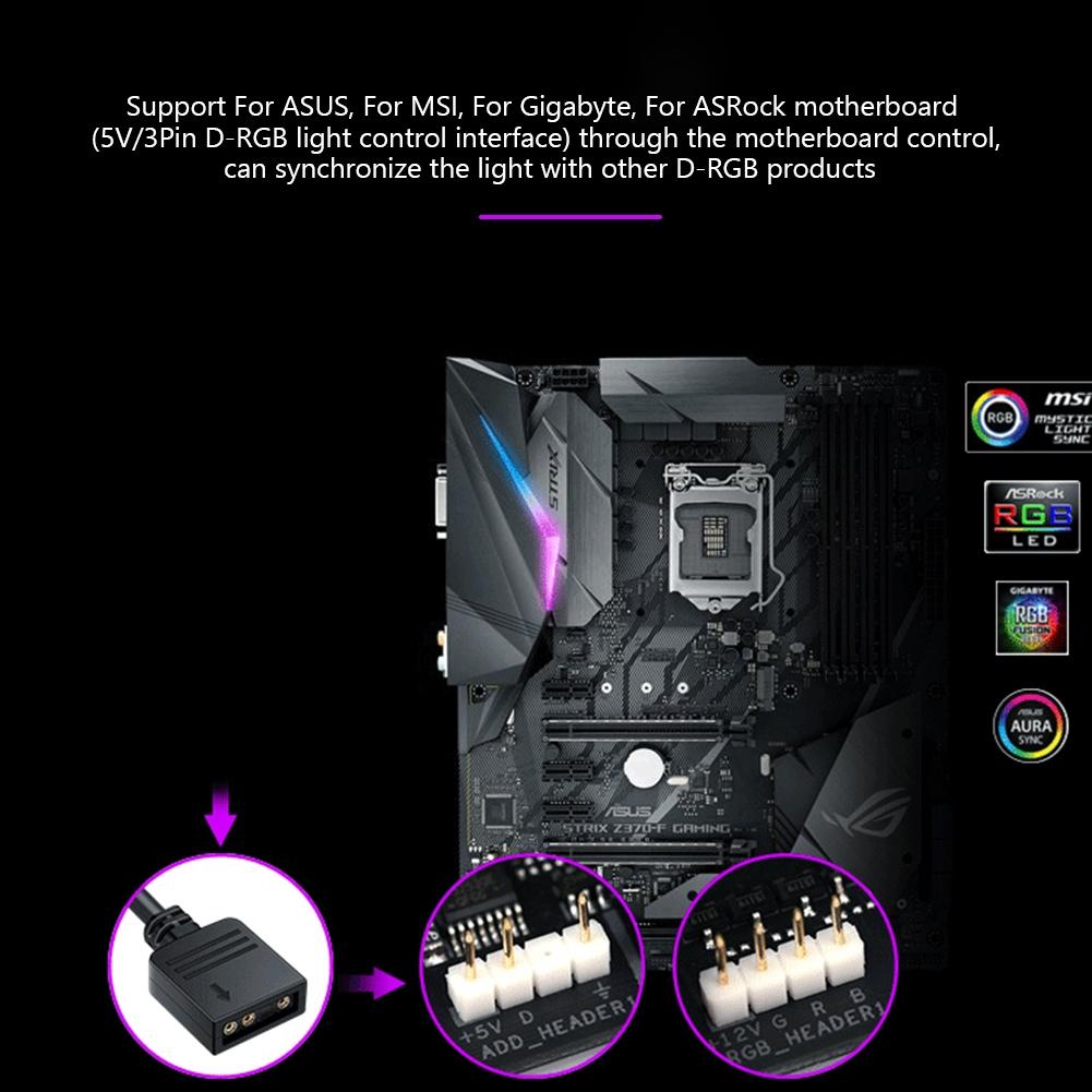 5V/3PIN ARGB кабель-разветвитель концентратор ASUS AURA SYNC RGB вентилятор концентратор адаптер SATA удлинитель кабеля питания адаптер для ПК кулер