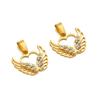 5Pcs Stainless Steel Metal Heart Flower Butterfly Cubic Zircon Charms for Necklace Bracelet DIY Jewelry Pendants Earrings Making