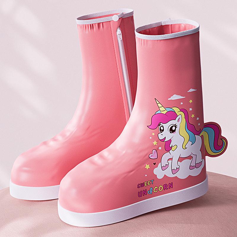 Мода Мода Чехлы для обуви с динозаврами Детские Водонепроницаемые Галоши Детские Моющиеся Противоскользящие Чехлы для обуви Мальчик Девочка Прочные Многоразовые Галоши