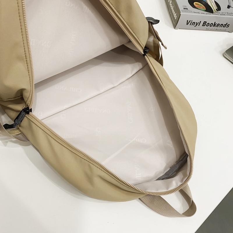 Рюкзак однотонный мужской нейлоновый водонепроницаемый большой емкости легкий дорожный рюкзак для школьников