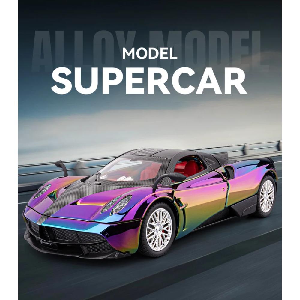 1/24 Pagani Huayra Dinastia Сплав Гальваническое покрытие Модель Спортивного Автомобиля Металлический Гоночный Автомобиль Модели Транспортных Средств Звук и Свет Детские Игрушки Подарок