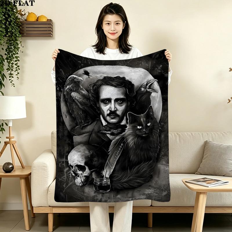 1PC Edward Scissorhands Patterned Flannel Blanket Suitable For All Seasons For Home Decor Warmth And Comfort Gifts Holiday Present