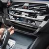 Для BMW 5 серии G30 G38 2018-2023 Панель накладки на центральную консоль и приборную панель из углеродного волокна Наклейки Декоративные Аксессуары для тюнинга интерьера