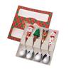 652F Модный набор ложек и вилок Столовые приборы Идеально подходит для рождественской сервировки стола