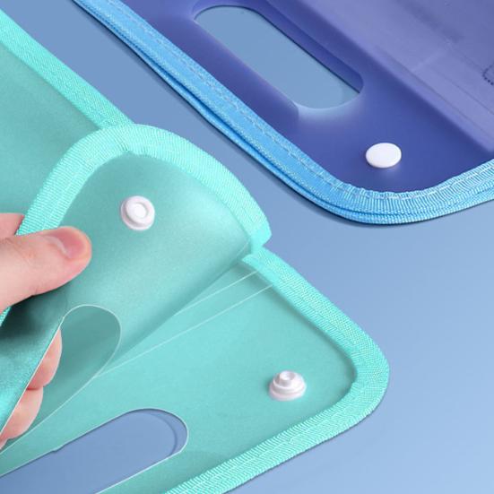 A4 Expanding File Folder with 13 Pockets Handheld Accordion Organizer Clear Cover Portable Document Holder for Students Office Use