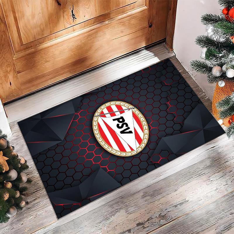 PSV Eindhoven FC Soccer Football Pattern Soft Area Rug Non Slip Indoor Floor Carpet Sports Decor Mat for Bedroom