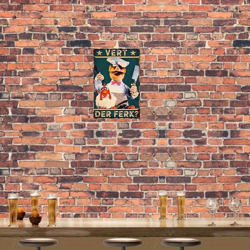 1 шт., Знак «Vert Der Ferk» в деревенском стиле для шведского шеф-повара, 8x12 дюймов, алюминиевая винтажная металлическая табличка, кухня, ванная комната, столовая