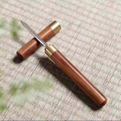 Нержавеющая сталь ледоруб с деревянной ручкой и оболочкой, кухонный инструмент, аксессуары для чайной церемонии