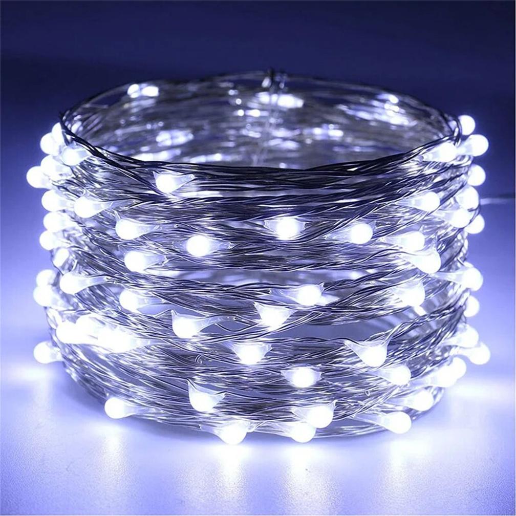 5/10M Battery LED String Light Copper Silver Wire Garland Light Waterproof Fairy Lights for Christmas Wedding Party Decoration