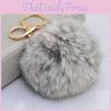 Очаровательный Мягкий Милый Помпон из Кроличьего Меха Брелок для Мобильных Телефонов и Сумок