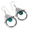 Chrome Diopside Gemstone Handmade Gift For Her Silver Jewelry Earrings 1.5''