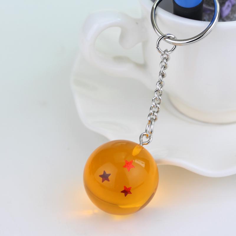 Japanese Anime Dragon Series 1-7 Stars Balls Z Stars Keychain Figures Toys Pendant Car Keyring Party Gifts Cosplay Props Jewelry