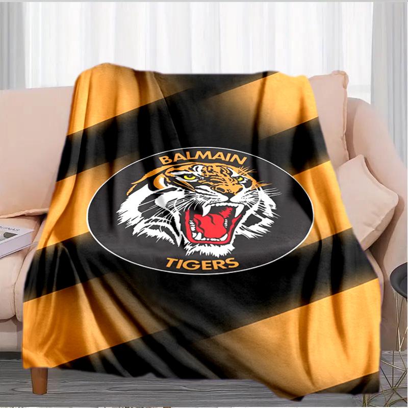 Плед Wests Tigers Roar Strength And Pride Подходит для диванов, кроватей, офисов и кемпинга - Идеальный подарок на Хэллоуин, Рождество