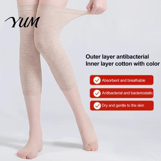 Long Tube Knee Covers Soft Warmers for Cold Protection, Breathable Cotton Leg Sleeves, Anti Comfortable Sleeves Home Slip Warmers, Elastic Thermal