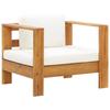 Day and Night - Day and Night Garden Chair with Cream Solid Acacia Wood Cushion