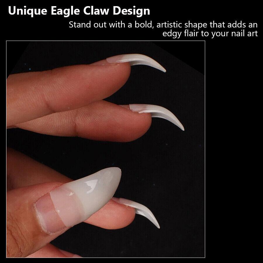 100 шт. художественных накладных ногтей в форме орлиного когтя, накладные ногти для модного нейл-арта