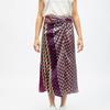 Women's Jenny Mid-length Skirt with a Satin Effect and Geometric Patterns