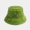 Fashion Solid Colour Fisherman Hat Autumn And Winter Outdoor Warm Plush Basin Hat