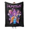 K-Pop Demon Hunters Plush Throw Blanket Custom Name Soft Warm All Season Gift for Fans Girls Boys