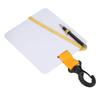 Underwater Writing Slate Board with Swivel Clip and Pencil for Water Sports Diving Swimming