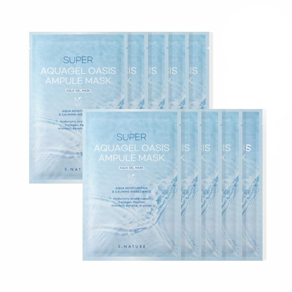 S.NATURE Тканевая маска Super Aqua Gel Oasis Ampoule 10P